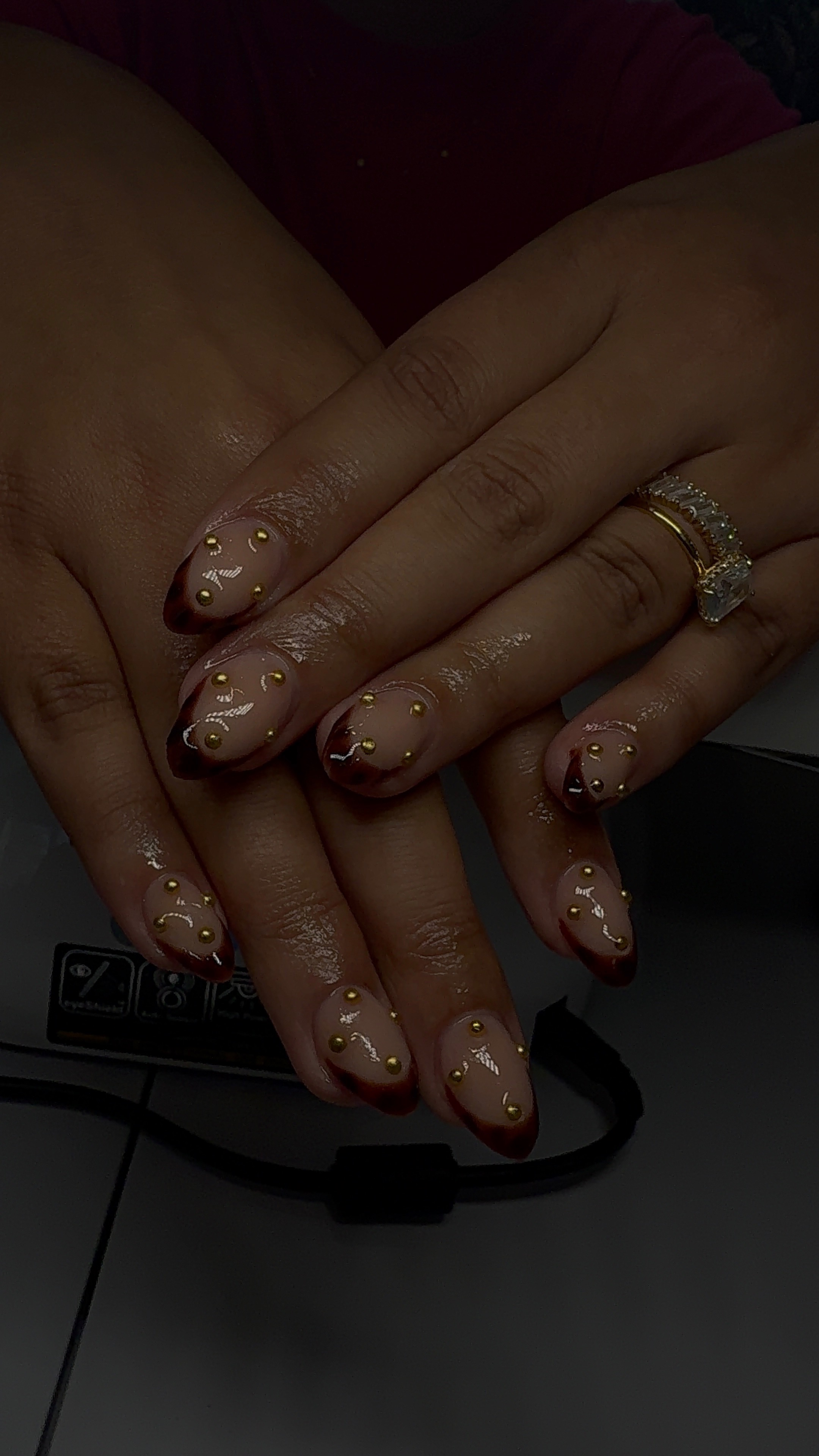 Soft pink ombre gel manicure